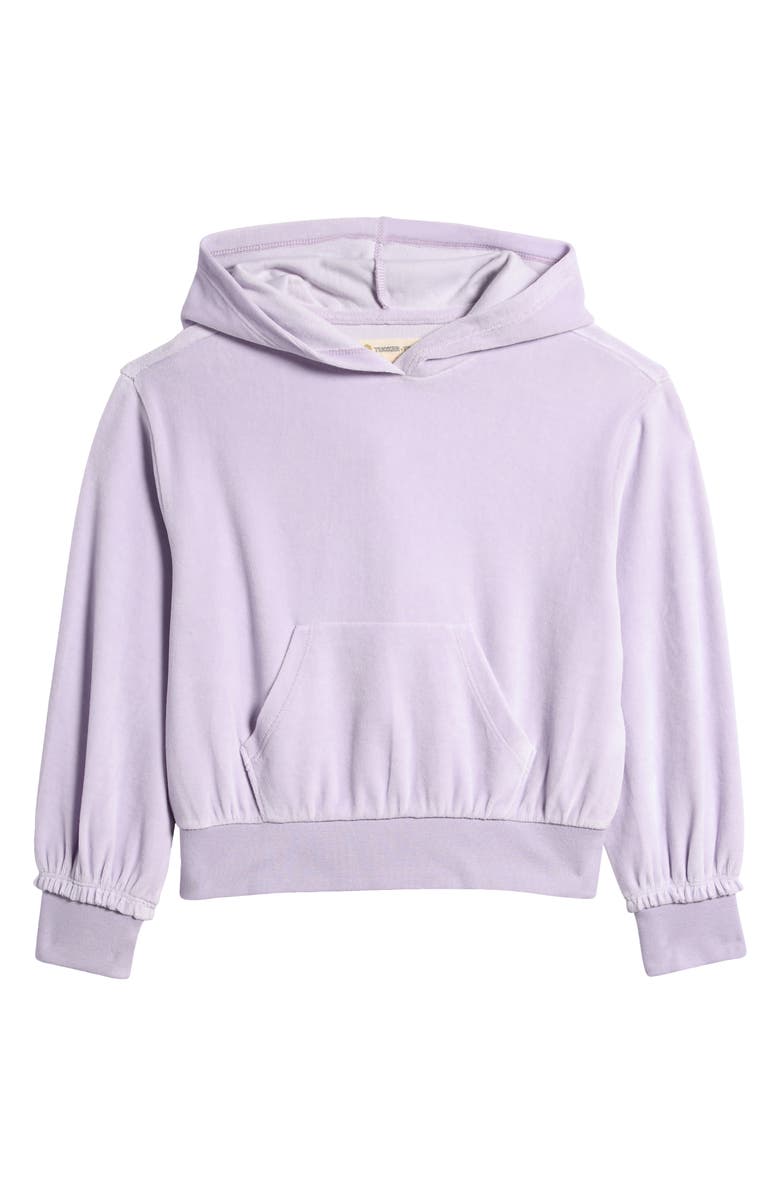Tucker + Tate Kids' Velour Hoodie, Main, color, Purple Petal