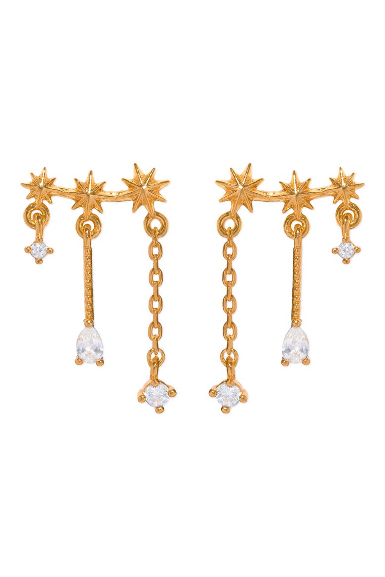 Celestial Cascade Drop Earrings, Main, color, GOLD