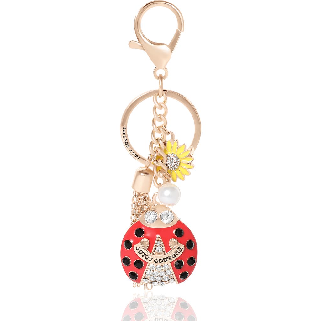 Juicy Couture Lucky Ladybug Charm Travel Keychain In Gold