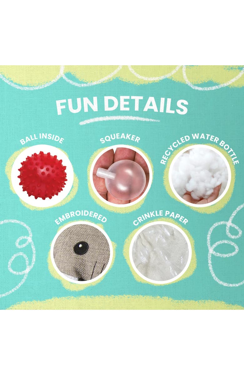 SnugArooz Plush Dog Toy, Alternate, color, Multicolored