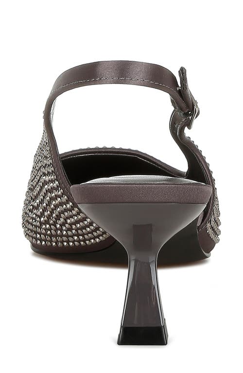 London Rag Amashi Rhinestone Kitten Heel Slingback Pump In Pewter