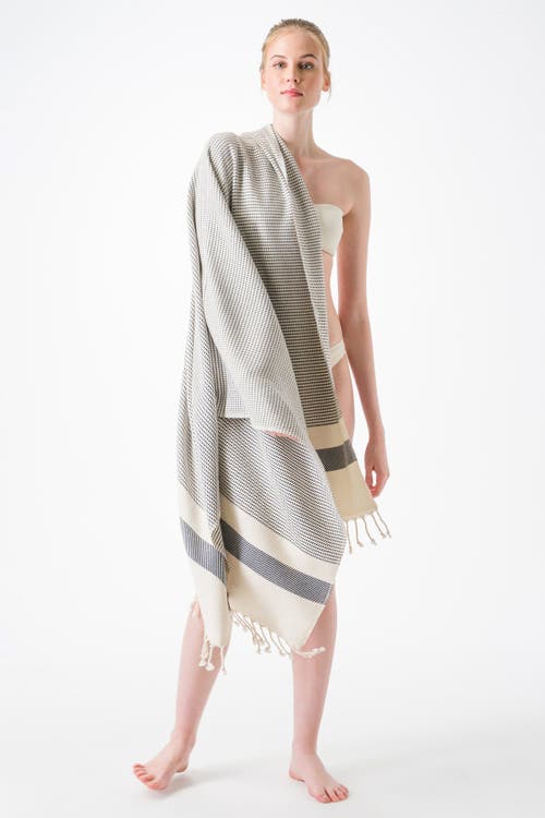 Olive And Linen Olive & Linen Pixel Turkish Towel Set