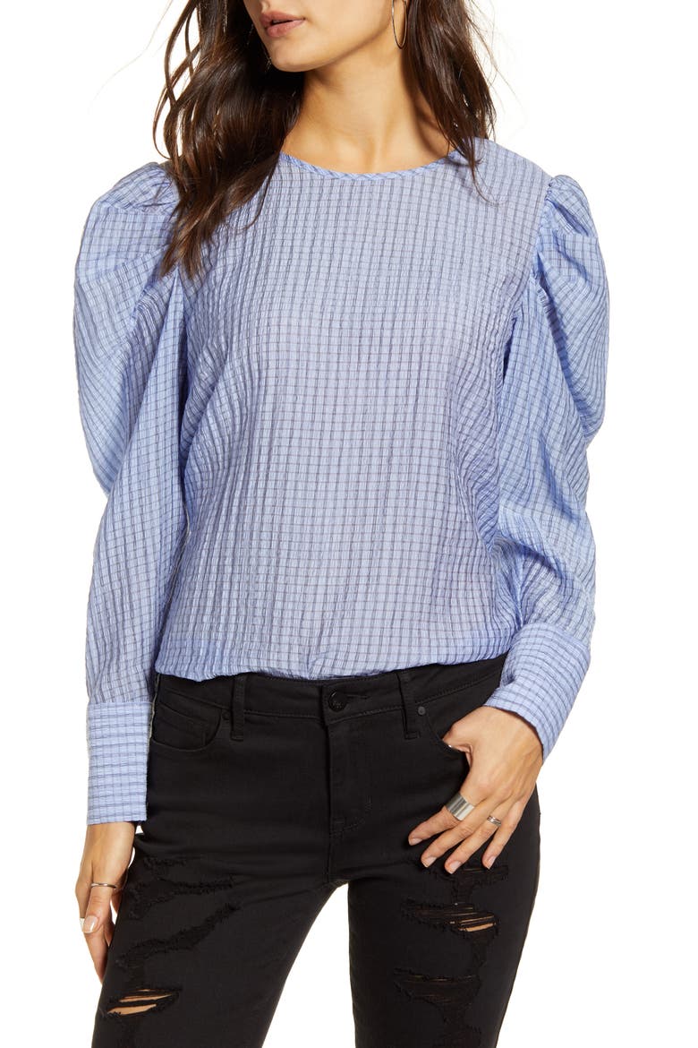 Puff Sleeve Top, Main, color, THISTLE DOWN