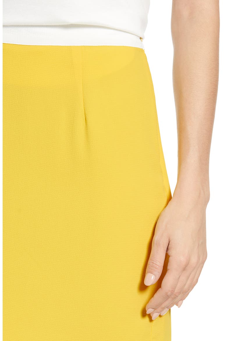 Gibson x Living in Yellow Daphne Scallop Hem Skirt (Nordstrom Exclusive), Alternate, color, YELLOW W/ IVORY