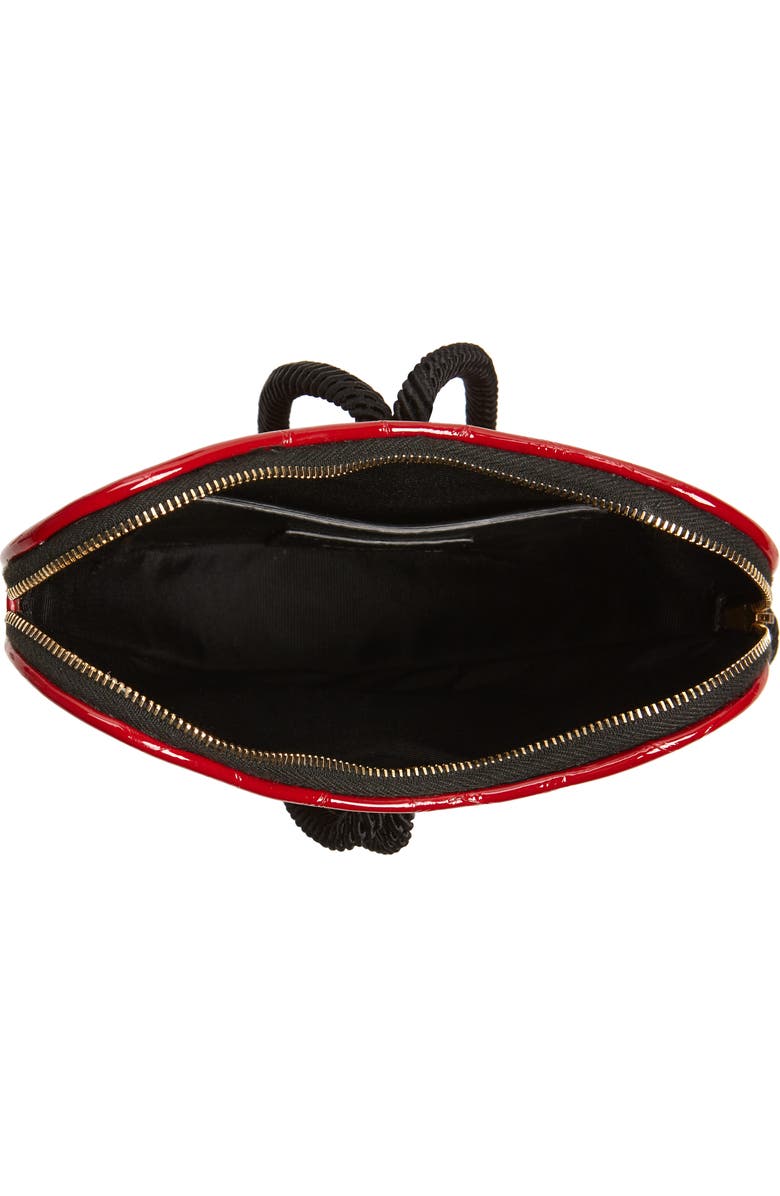 Saint Laurent Sac Coeur Croc Embossed Heart Shaped Clutch, Alternate, color,