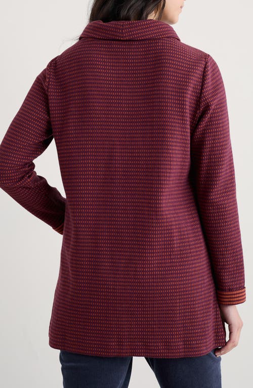 Seasalt Cornwall Mawgan Turtleneck Organic Cotton Tunic Top In Burgundy