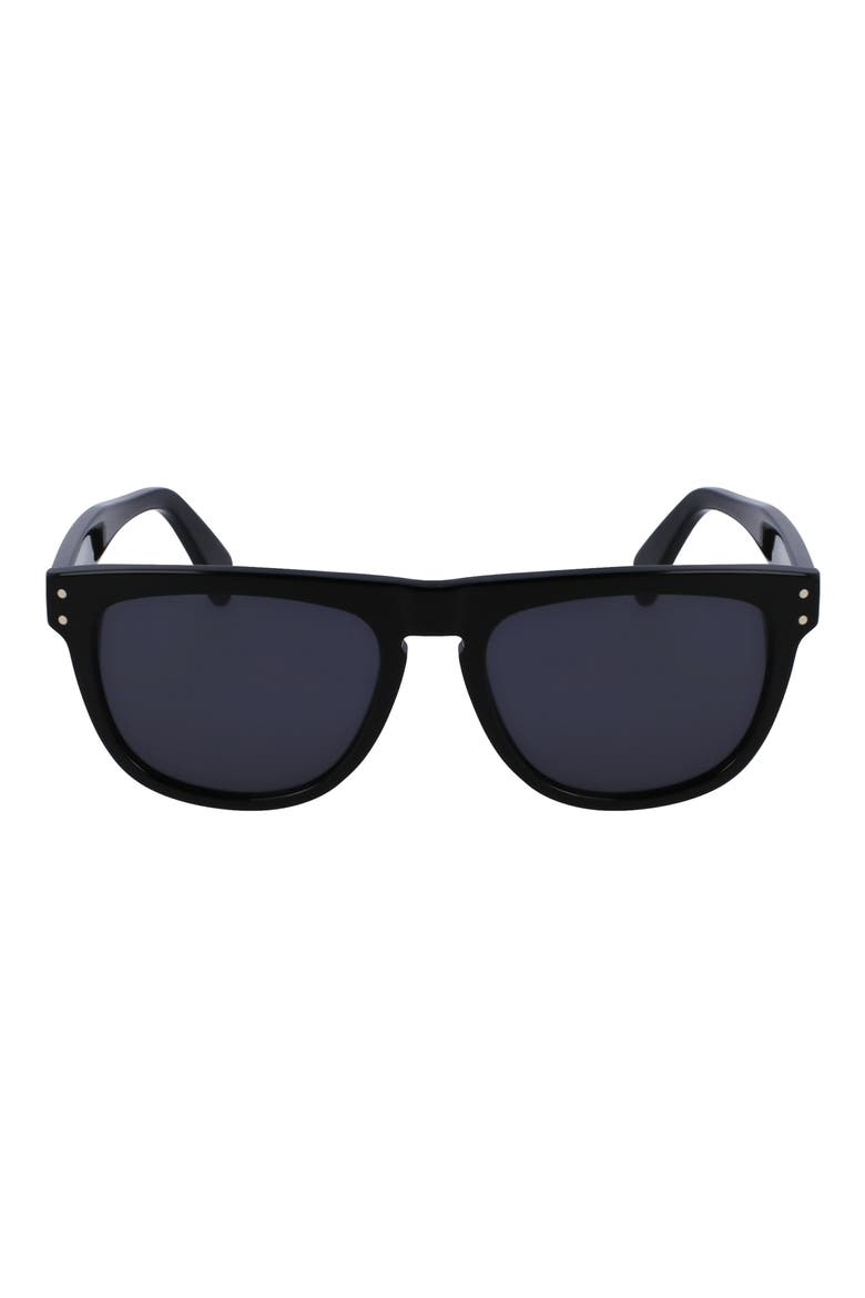 55mm Gancini Teacup Sunglasses, Main, color, BLACK