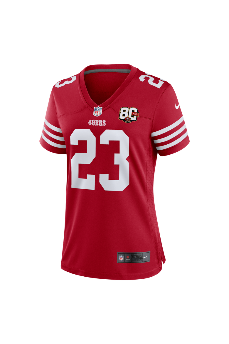 Women's Nike Christian McCaffrey Scarlet San Francisco 49ers 80th Anniversary Game Jersey, Alternate, color, Scarlet