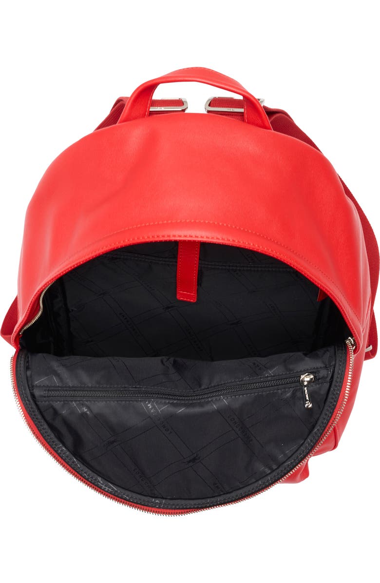 Longchamp Parisis Leather Backpack, Alternate, color, Vermilion