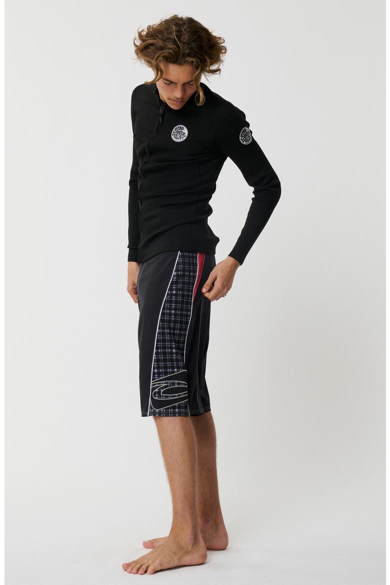 Mirage Archive Goth Board Shorts, Alternate, color, BLACK/ RED