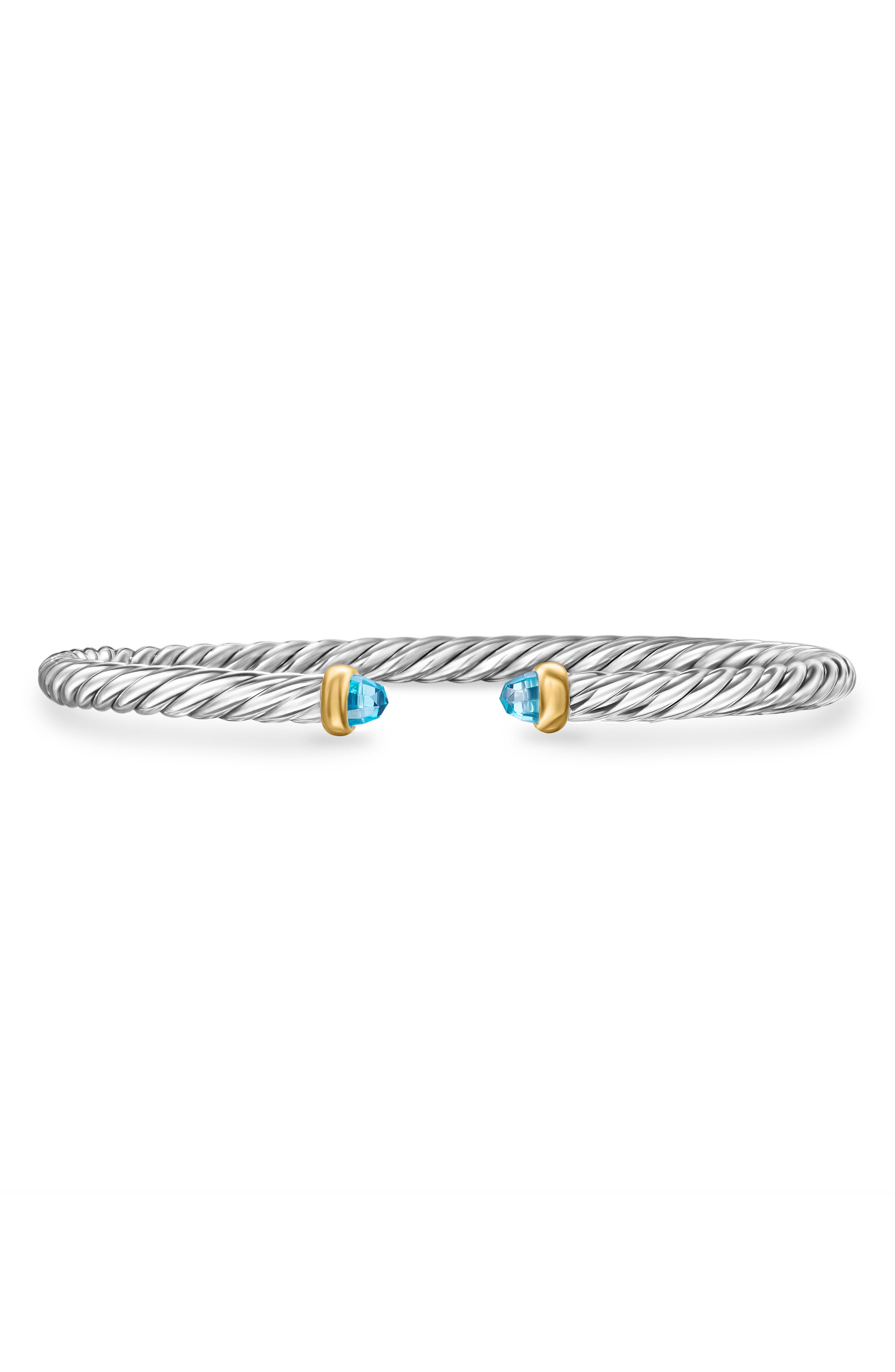 SILVER/ GOLD/ BLUE TOPAZ