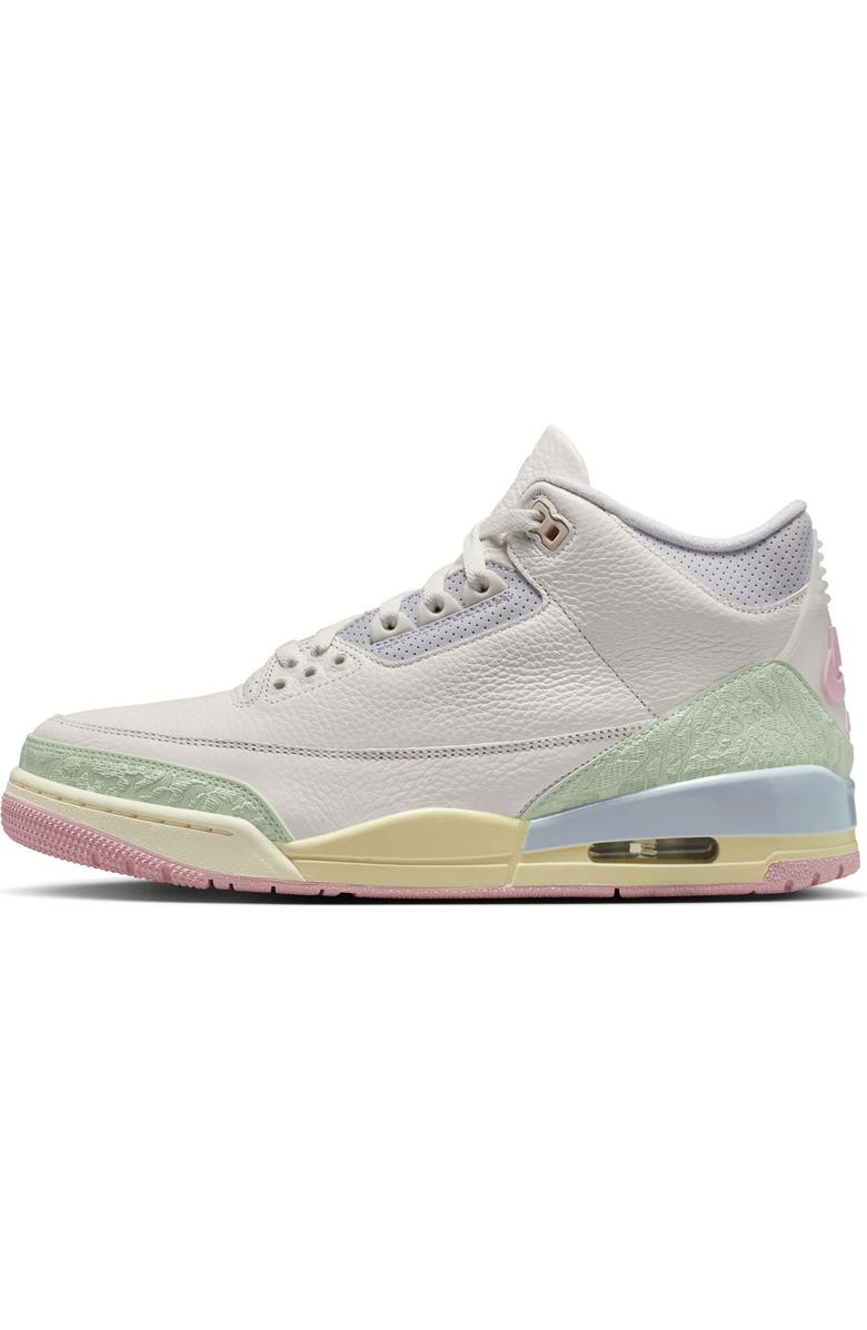 Jordan Air Jordan 3 Retro Basketball Sneaker, Alternate, color, Sail/ Jade Aura/ Iced Carmine