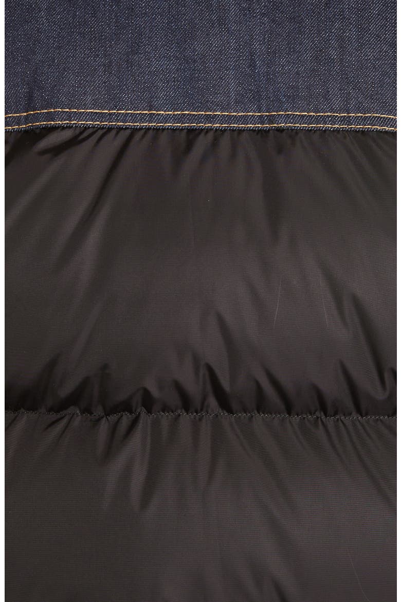 Mixed Media Quilted Denim Jacket, Alternate, color, BLACK/ DENIM