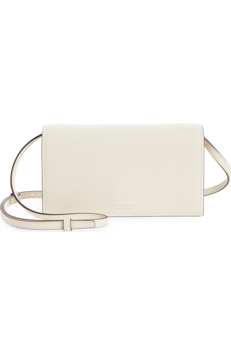 Tory Burch Perry Wallet Crossbody Bag, Main, color, Light Cream