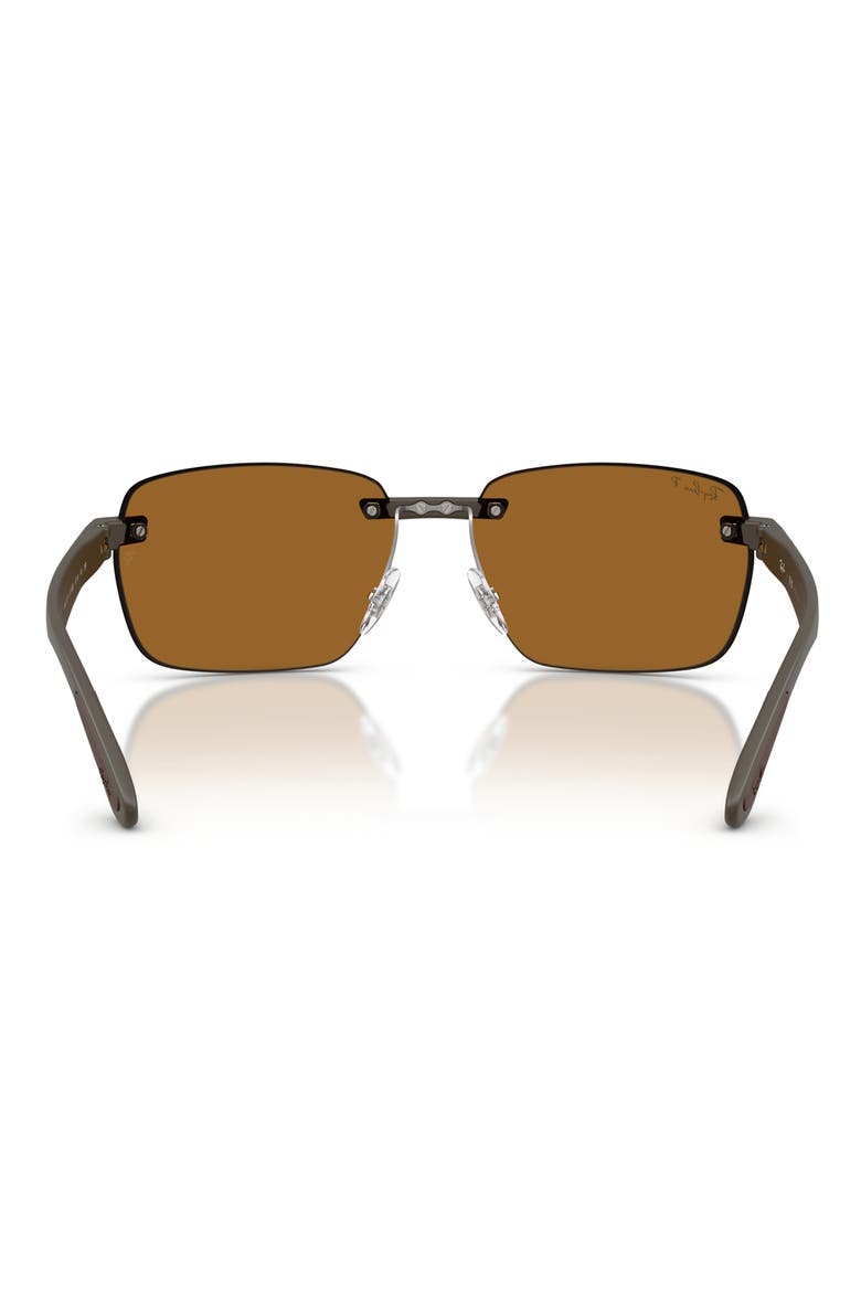 59mm Polarized Rimless Sunglasses, Alternate, color, SAND BROWN / POLAR BRONZE