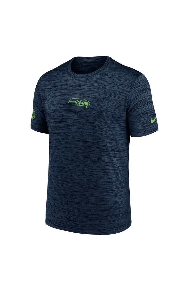 Nike Men's Nike College Navy Seattle Seahawks Sideline Velocity Performance T-Shirt, Alternate, color, College Navy