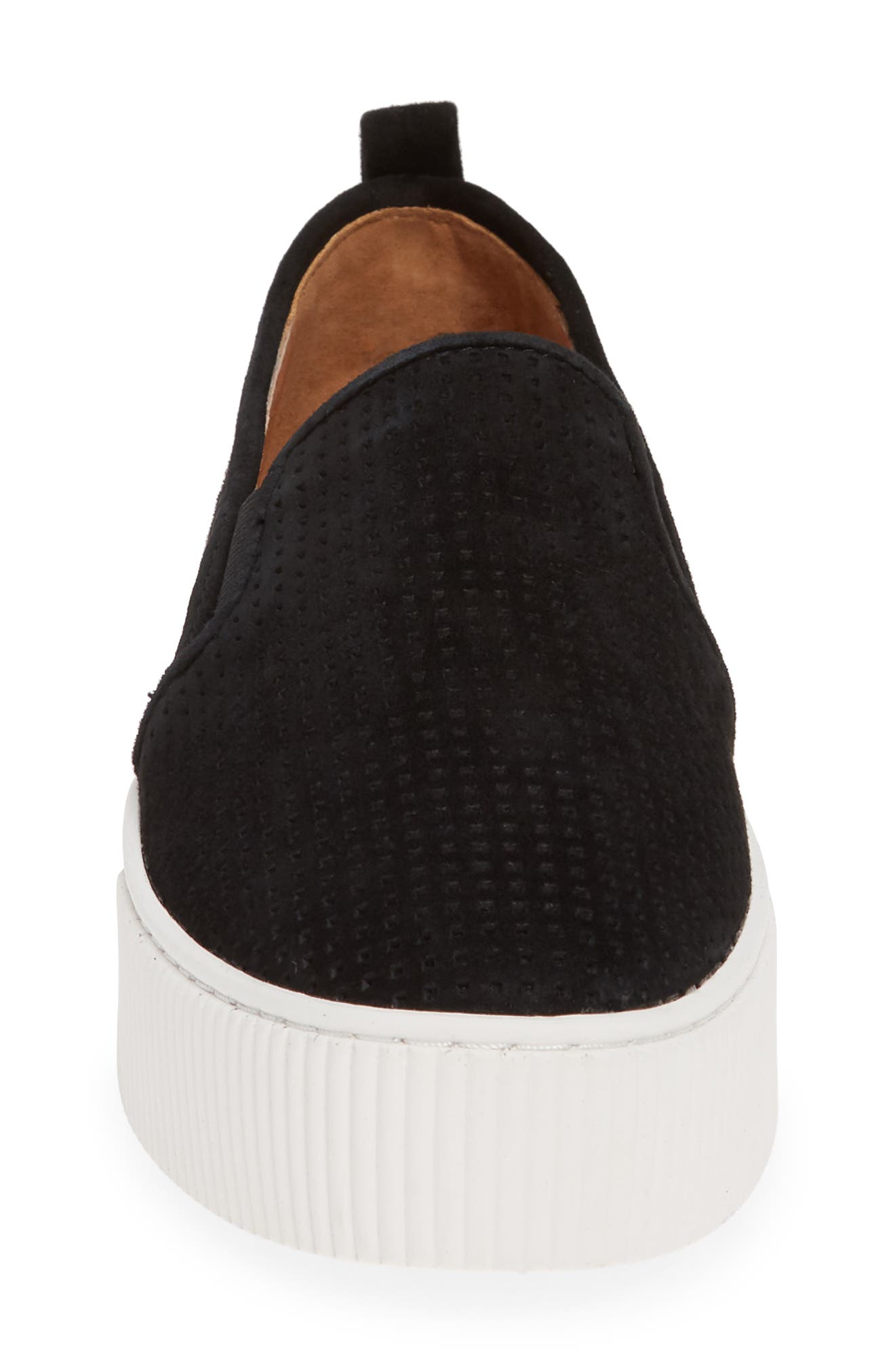 Baylee Platform Slip-On Sneaker, Alternate, color, BLACK PERF SUEDE