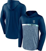 FANATICS Men's Fanatics Branded Deep Sea Blue Seattle Kraken Podium Defender Pullover Hoodie