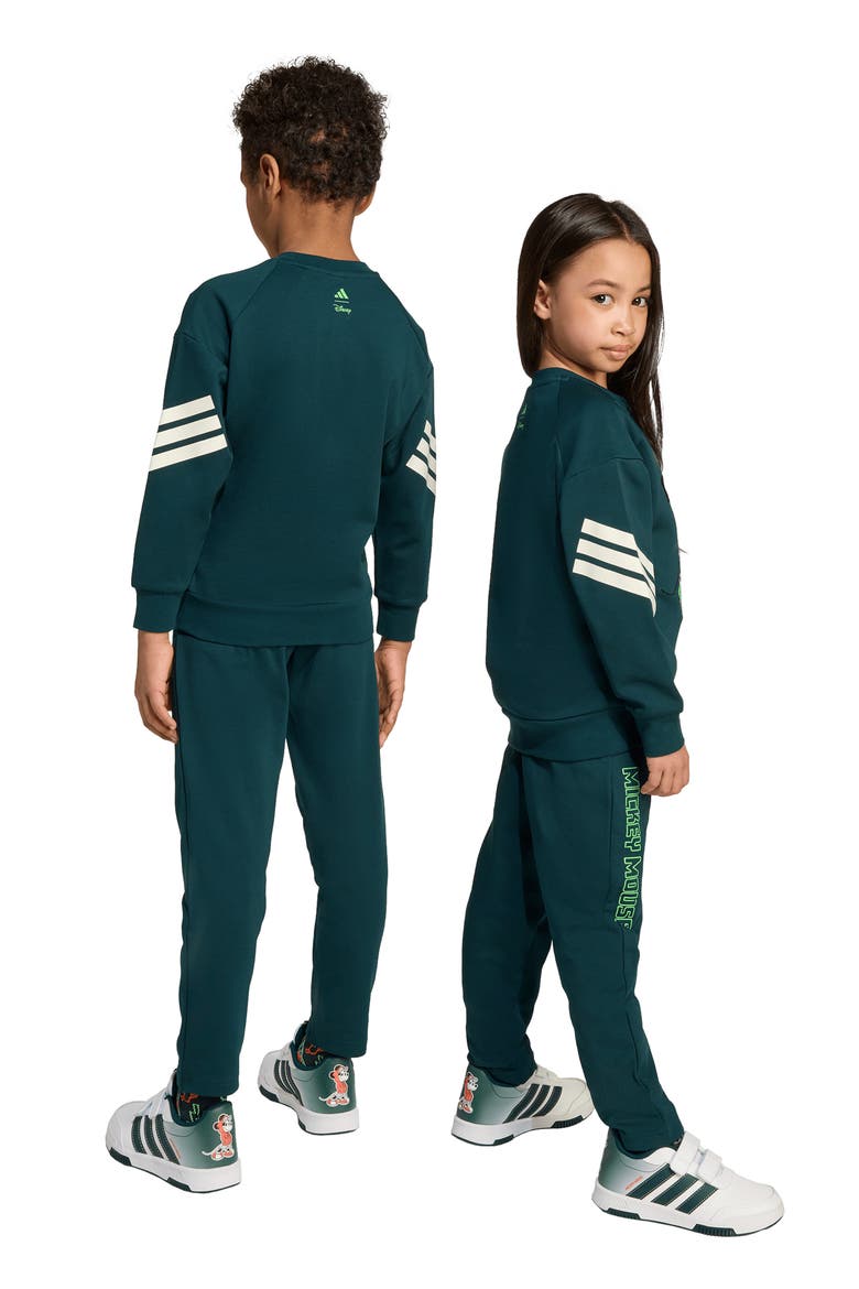 x Disney Kids' Mickey Crewneck Sweatshirt & Joggers Set, Alternate, color, AURIVY/LIM