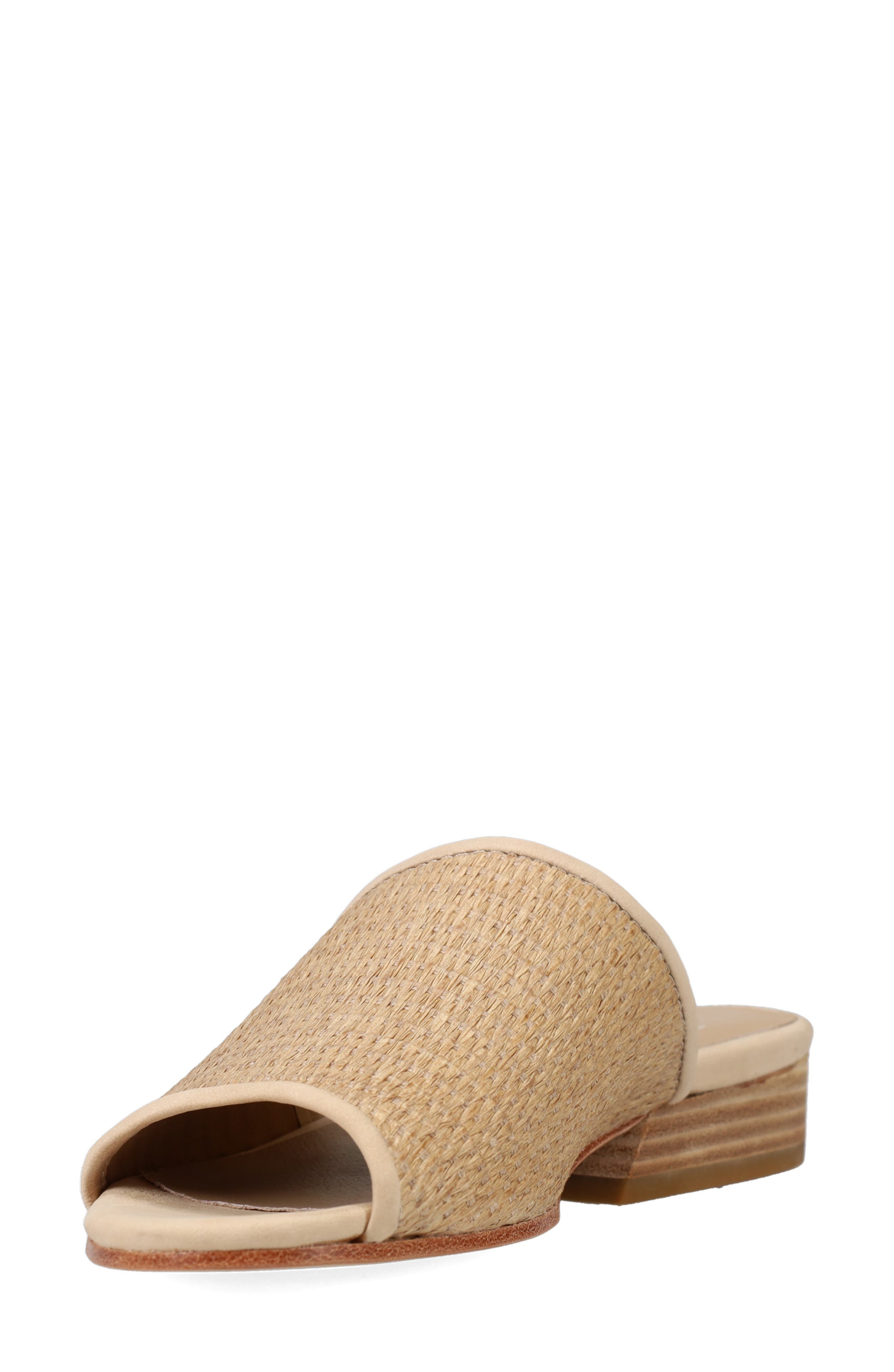 Eileen Fisher Noko Raffia Slide Sandal, Alternate, color, Natural