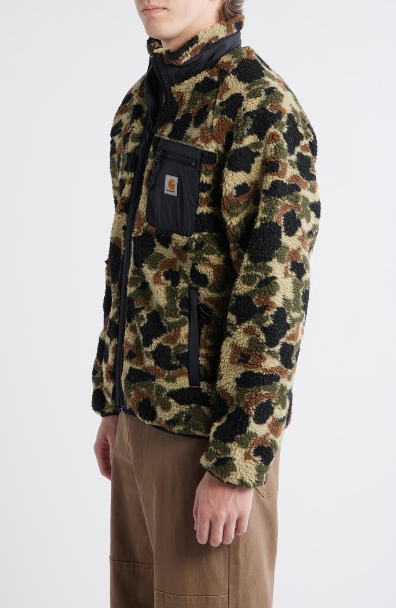 Carhartt Work In Progress Prentis Fleece Zip Jacket, Alternate, color, Camo Duck Jacquard Green