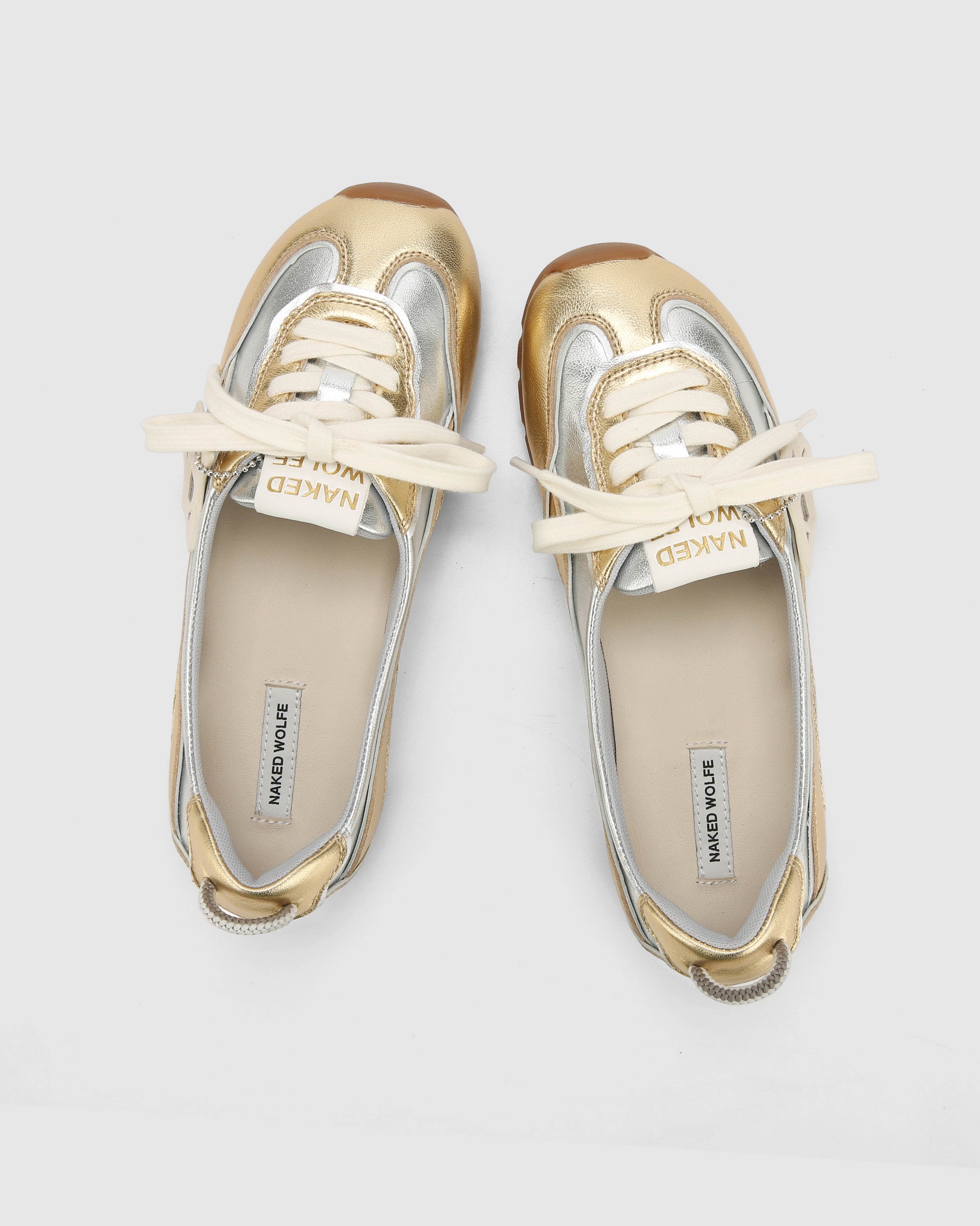 Naked Wolfe Absolute Flat, Alternate, color, Silver/Gold