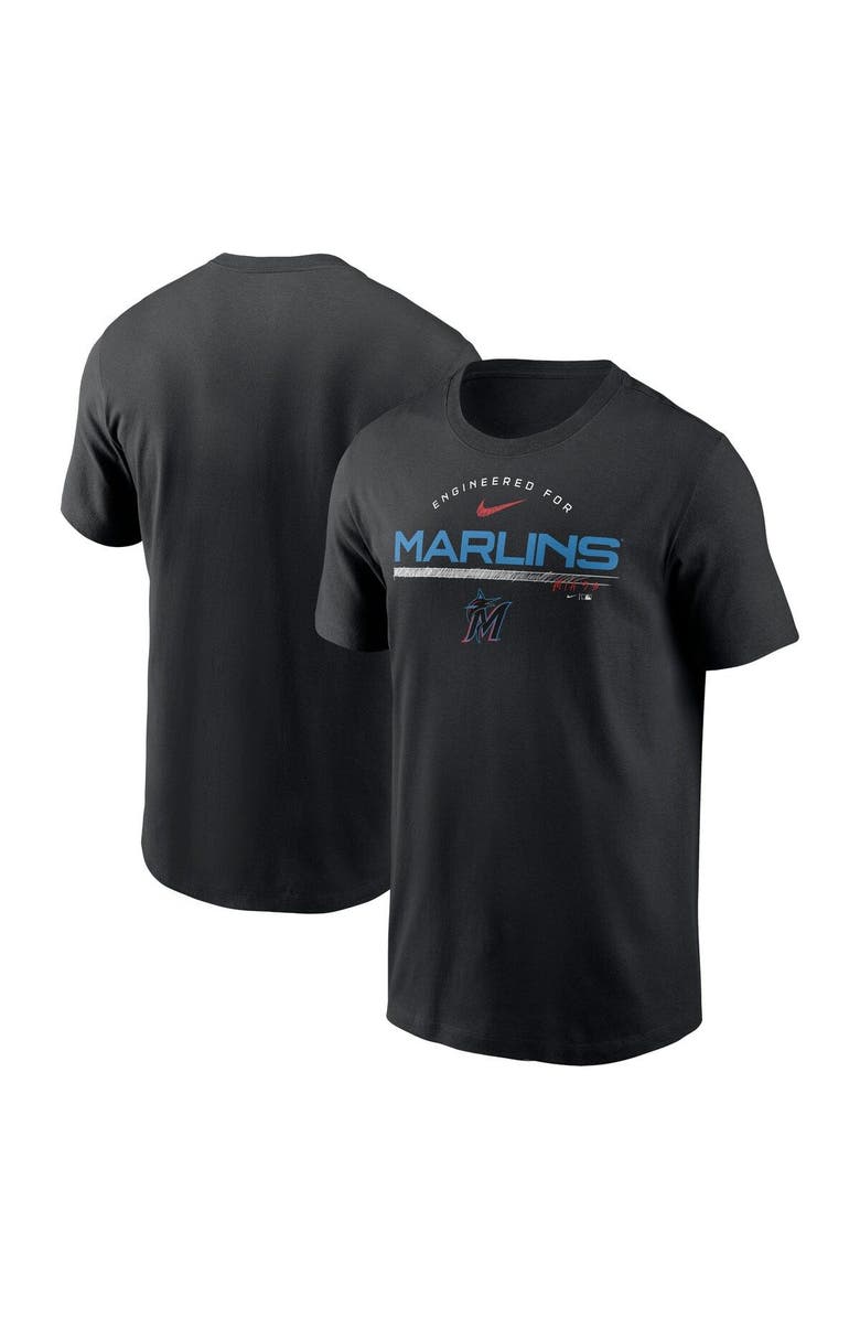 Nike Men's Nike Black Miami Marlins Team Engineered Performance T-Shirt, Main, color, Black