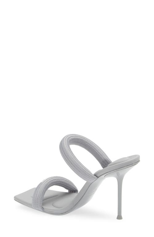 Alexander Wang Gray Julie 105mm Nylon Tubular Heeled Sandals In Grey