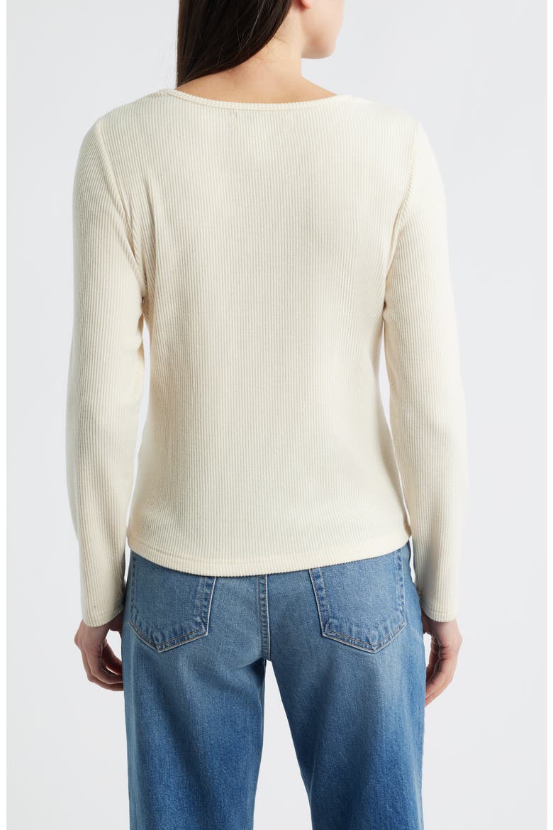 Cutout Rib Top, Alternate, color, CREAM