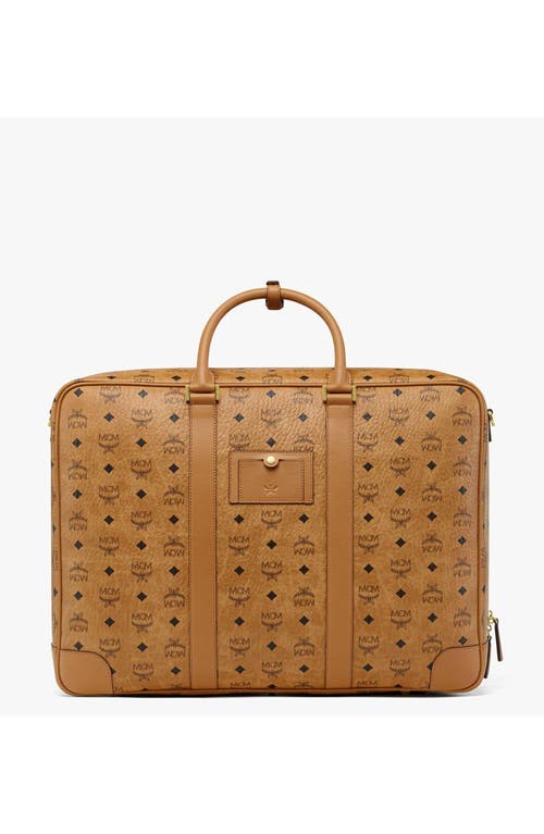 Mcm Ottomar Suitcase In Cognac