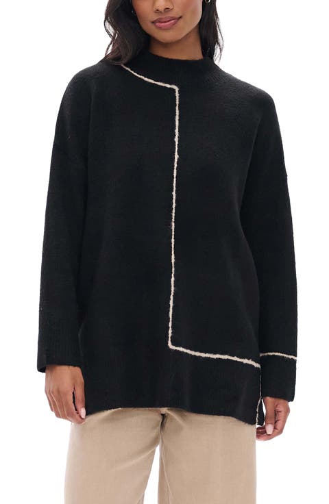 Digital Stripe Tunic Sweater
