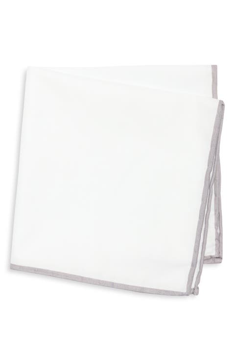 Pipe Trim Cotton Pocket Square