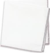 CONSTRUCT Pipe Trim Cotton Pocket Square