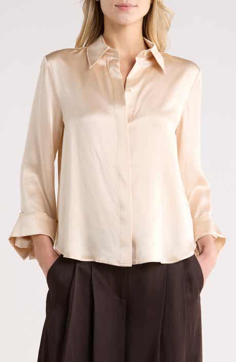 TWP Boyfriend Silk Button-Up Shirt