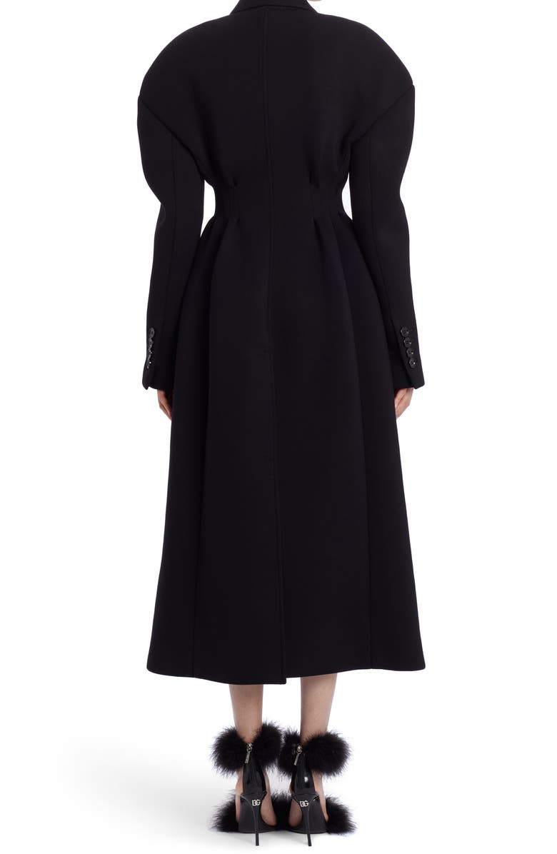 Dolce&Gabbana Padded Shoulder Double Breasted Coat, Alternate, color,