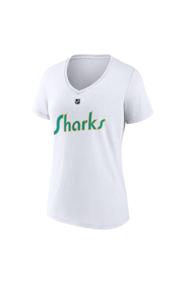 FANATICS Women's Fanatics Branded Erik Karlsson White San Jose Sharks Special Edition 2.0 Name & Number V-Neck T-Shirt, Alternate, color, 