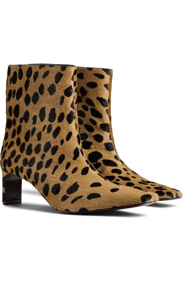 Khaite Ona Genuine Calf Hair Bootie, Main, color, Camel / Black