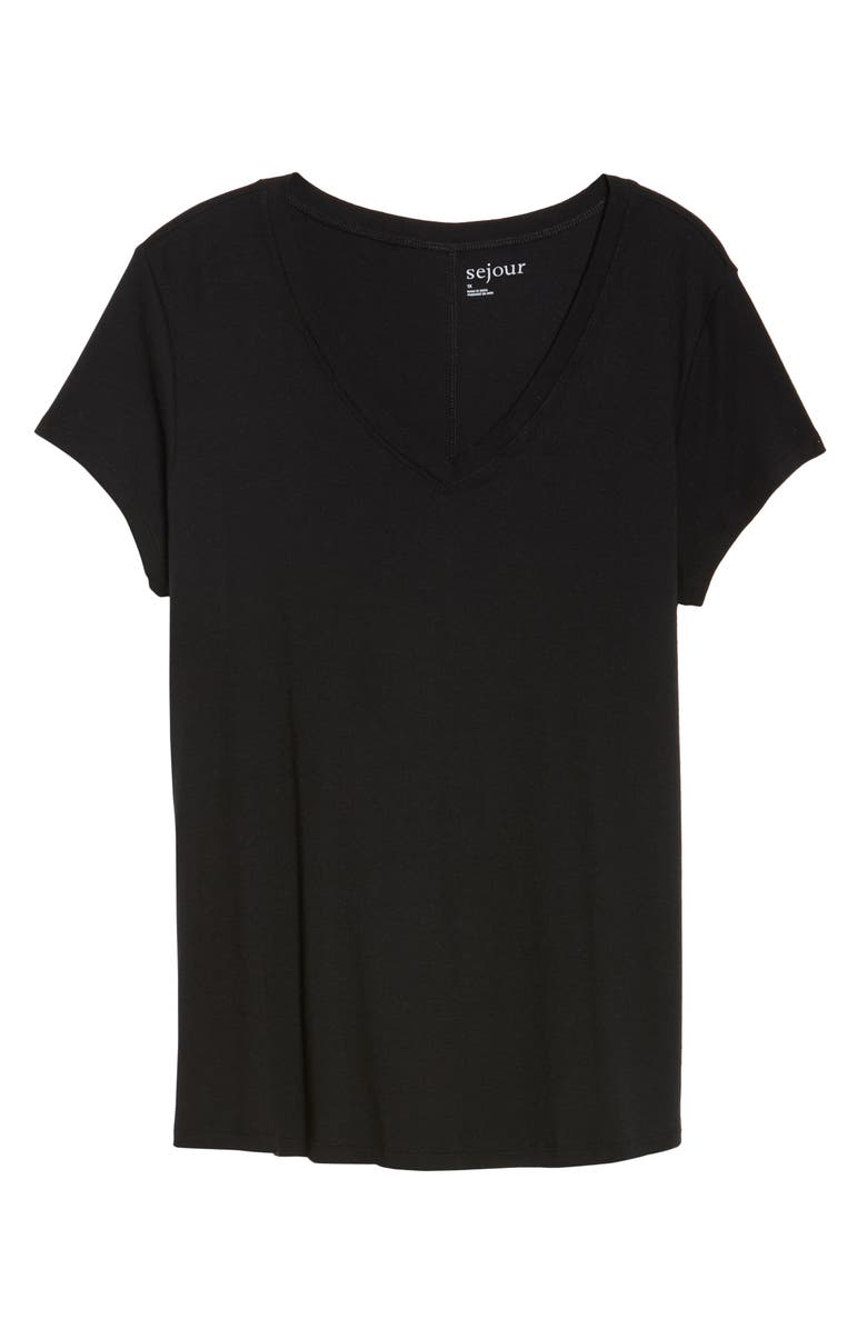 Sejour V-Neck Tee, Alternate, color, 