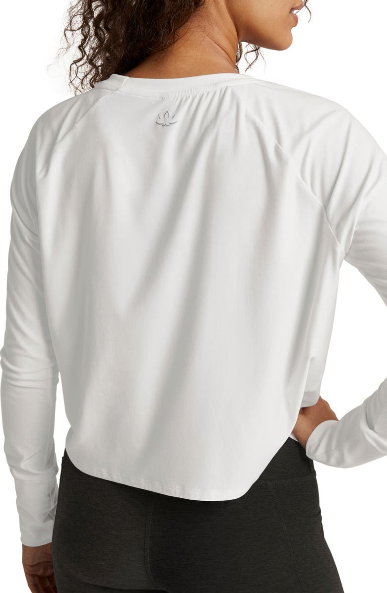Beyond Yoga Featherweight Long Sleeve T-Shirt, Alternate, color, Cloud White