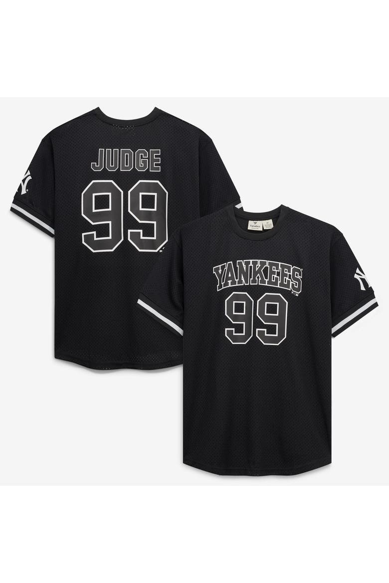 Men's Fanatics Aaron Judge Black/White New York Yankees Big & Tall Heavyweight Mesh Jersey, Main, color, Black