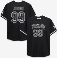 FANATICS Men's Fanatics Aaron Judge Black/White New York Yankees Big & Tall Heavyweight Mesh Jersey