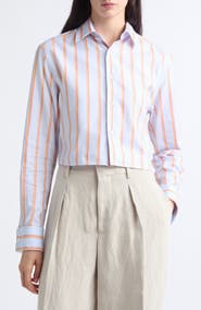 JW Anderson Striped Cropped Shirt