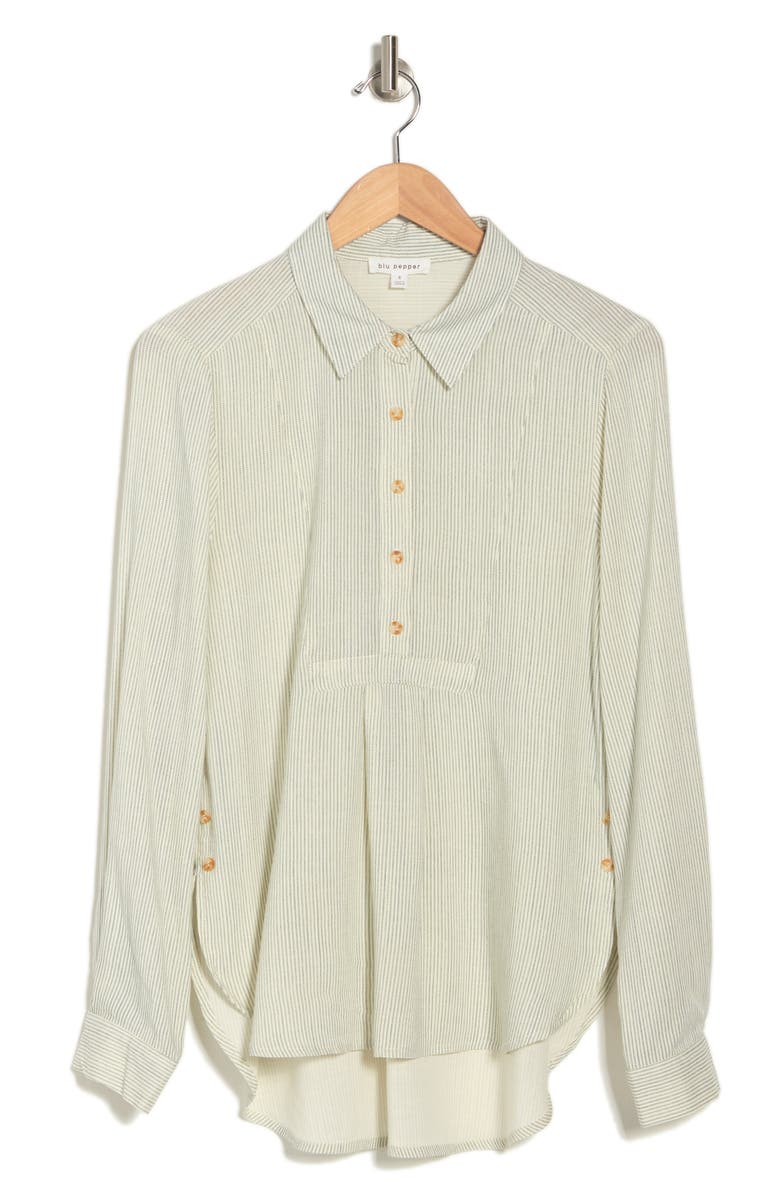 Tunique Blu Pepper Rayée Noir/blanc - Taille S, Manches Longues, Rayon, Occasion TB