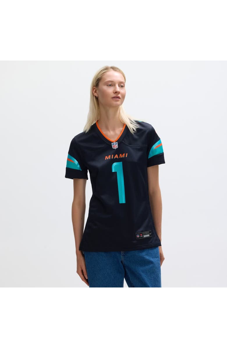 Nike Women's Nike Tua Tagovailoa Pitch Blue Miami Dolphins 2025 Rivalries Collection Game Jersey, Alternate, color, Navy