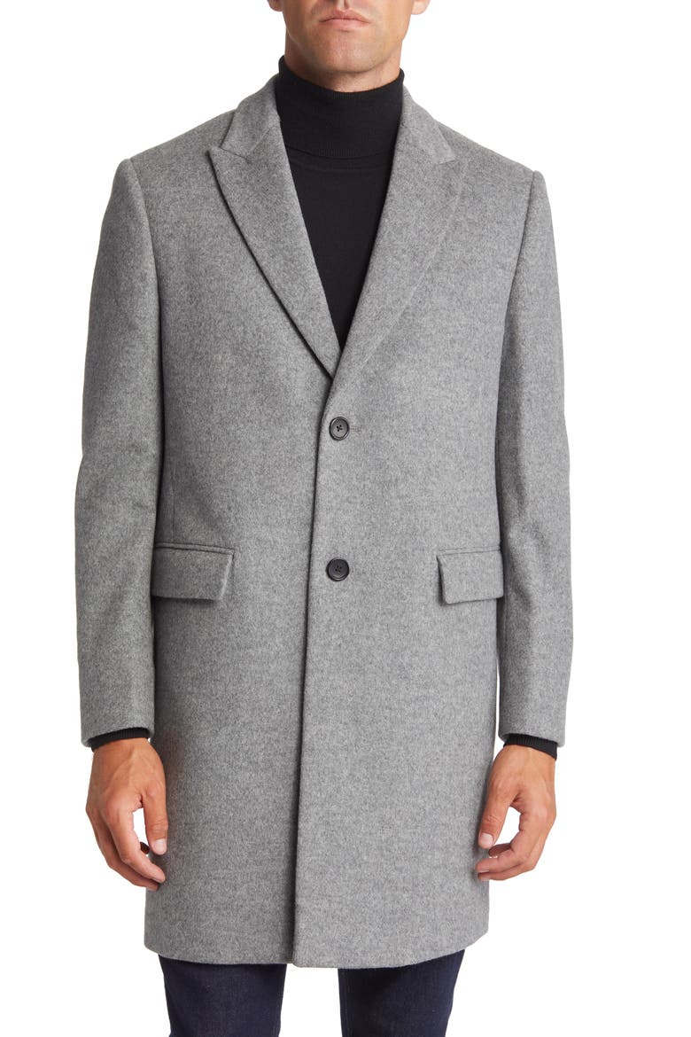 Sutton Wool Overcoat, Alternate, color, LIGHT GREY