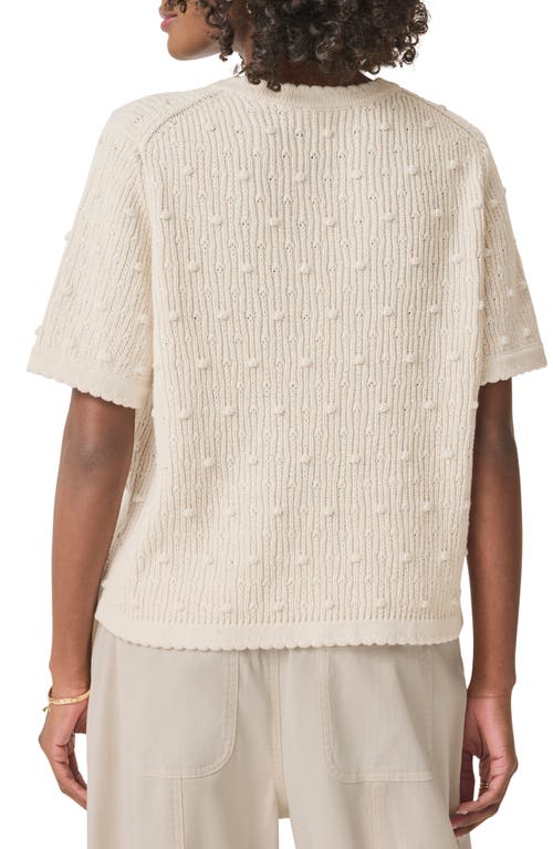 Splendid Eliza Short Sleeve Sweater In Moonstone