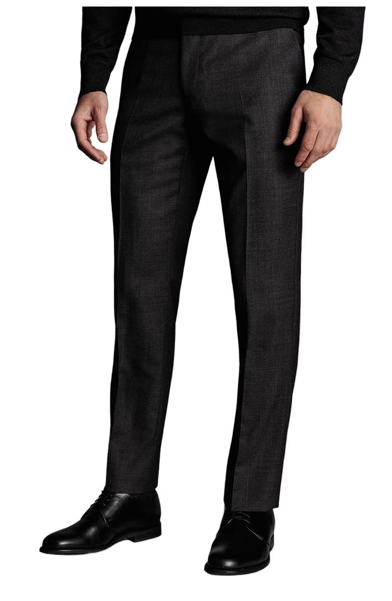 Charles Tyrwhitt Slim Fit End On End Ultimate Performance Suit Pants, Main, color, Charcoal Grey