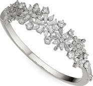 Nadri Freya Crystal Flower Hinge Bracelet