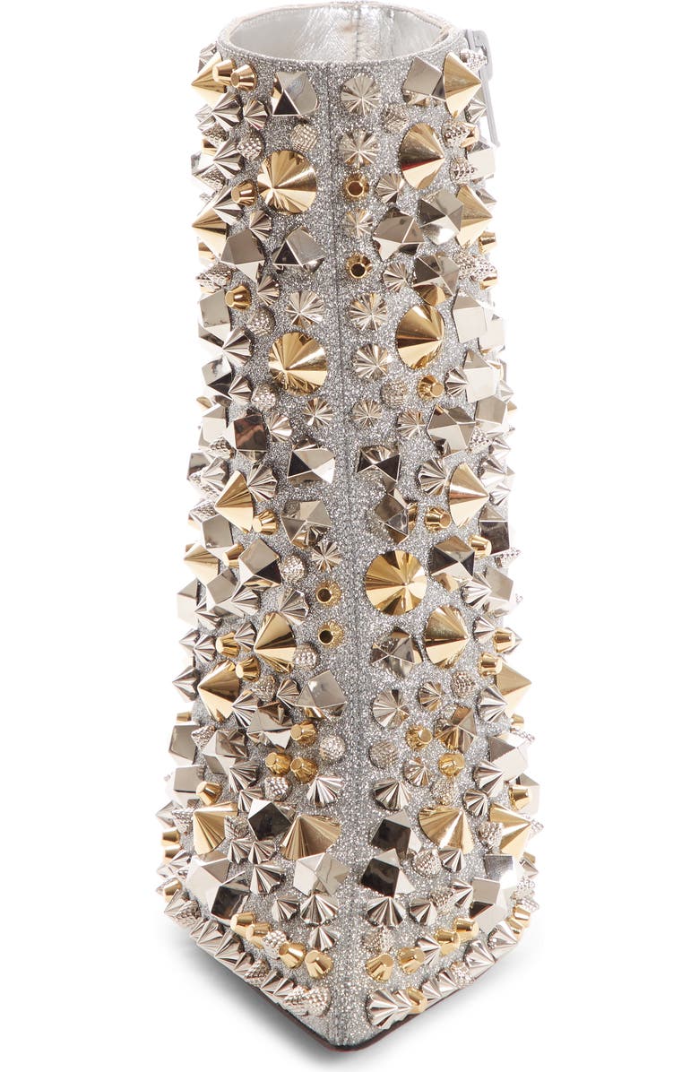 Christian Louboutin So Kate Studded Glitter Bootie, Alternate, color,