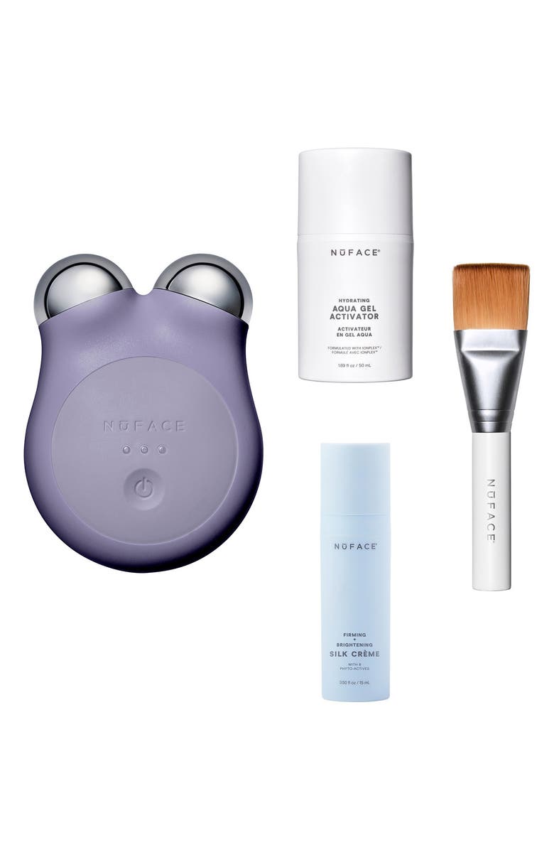 NuFACE<sup>®</sup> MINI+ Smart Petite Microcurrent Facial Toning Device Starter Kit, Main, color, Violet Dusk